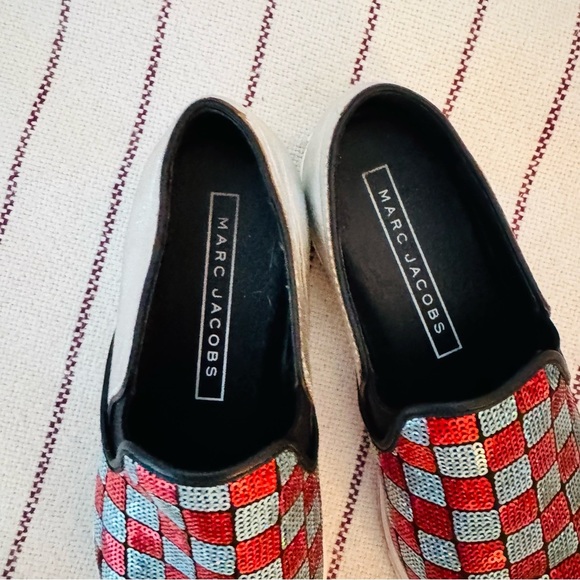 MARC JACOBS sequin pointed toe slip on sneakers - Picture 4 of 7